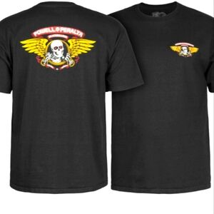 Powell Peralta winged ripper graphic T. Men's large. Grey , and Black.